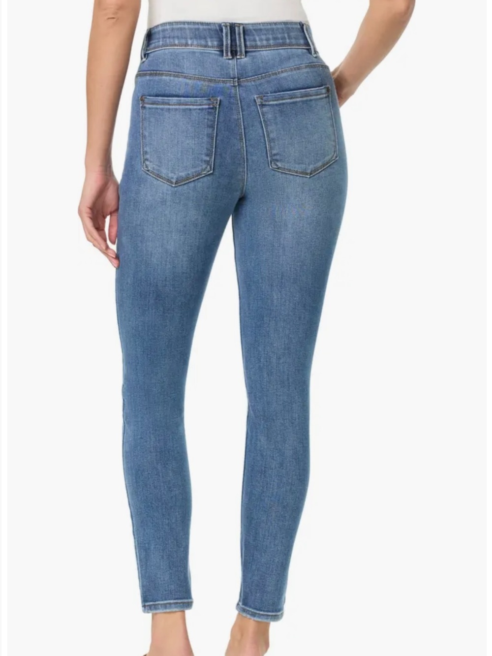 Curve Appeal Figure Flattering Light Wash Skinny Jeans Sz 14 - Picture 2 of 9